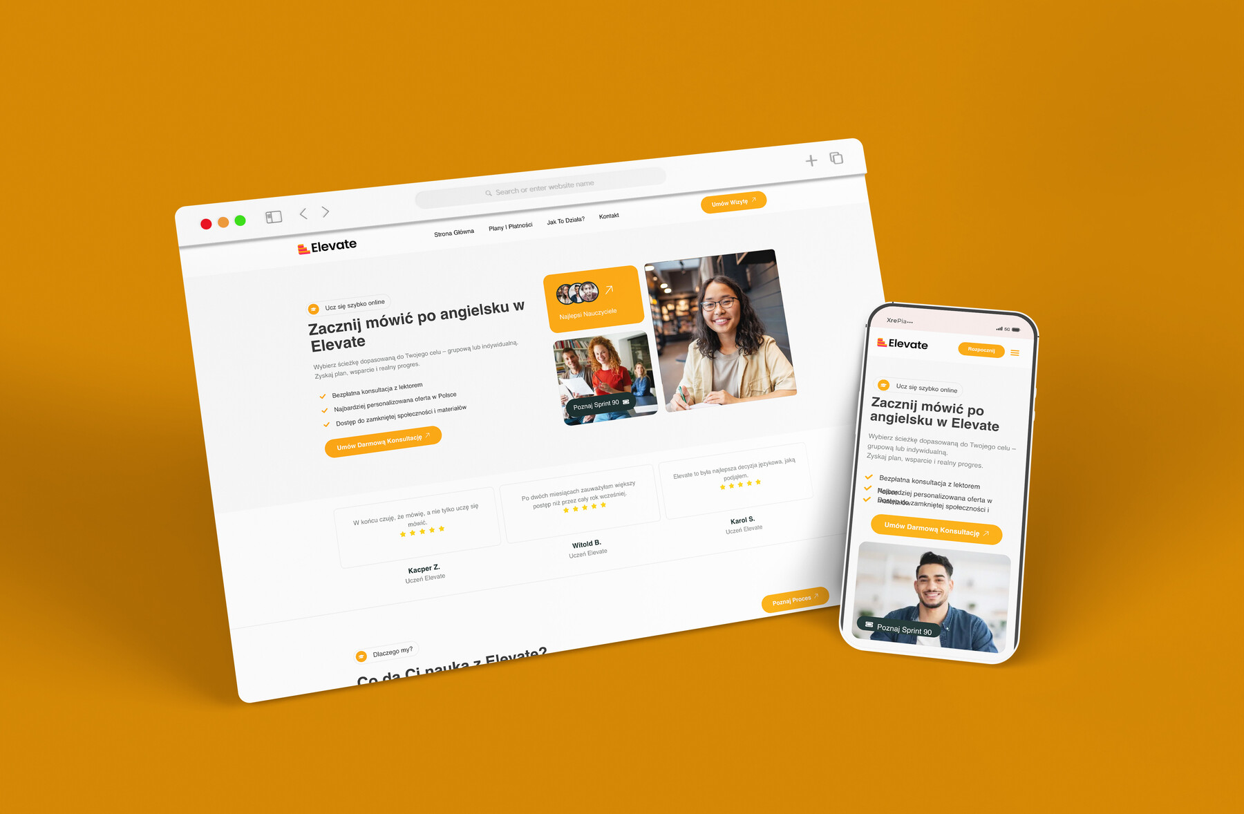 Realizacja klikamy.net — Elevate Language
