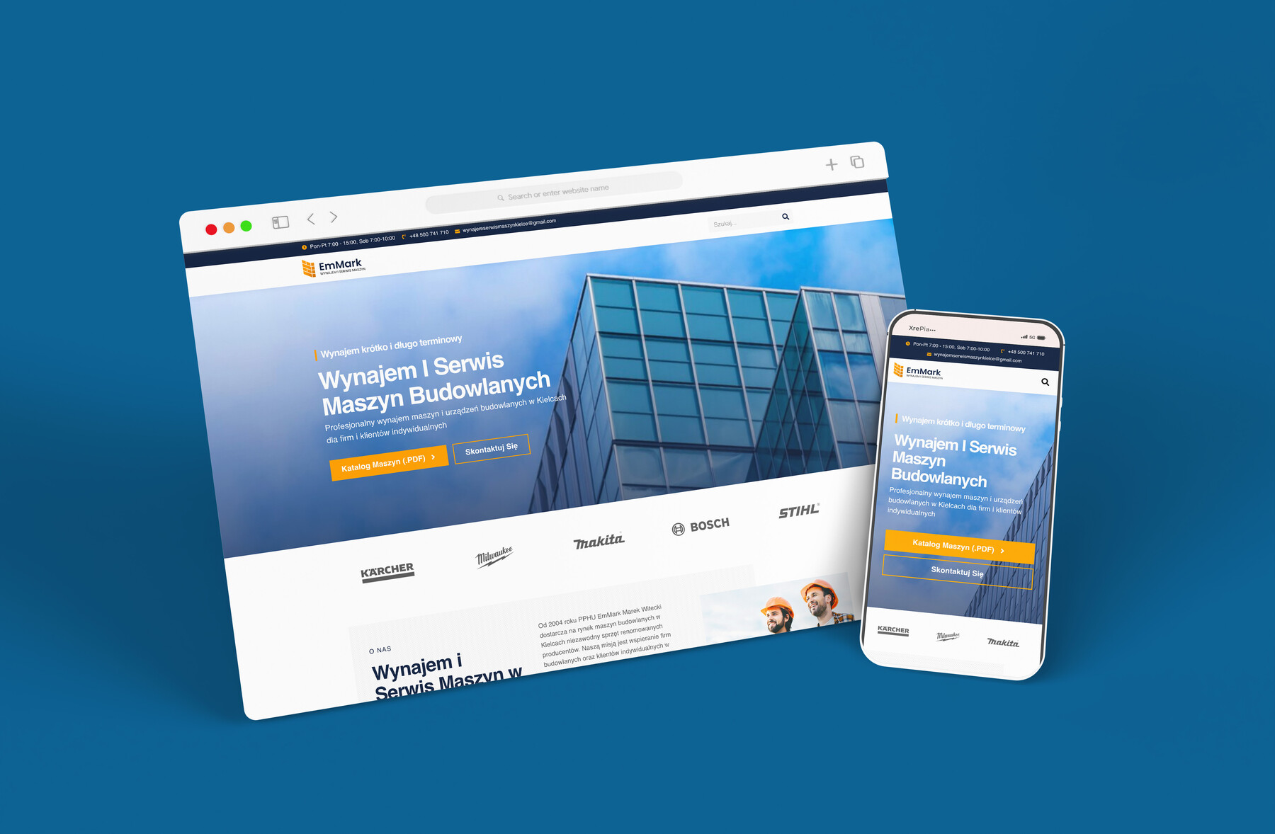 Realizacja klikamy.net — Serwis Wynajem Maszyn Kielce